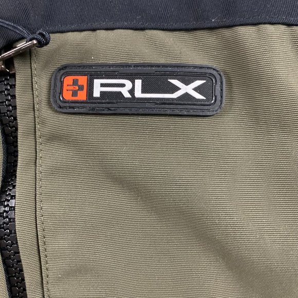 RLX Ralph Lauren McKinley Jacket Mens Medium Olive Green Black Nylon - Picture 5 of 13